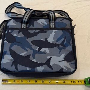 Pottery Barn Kids Shark Pattern Blue Camouflage lunch box